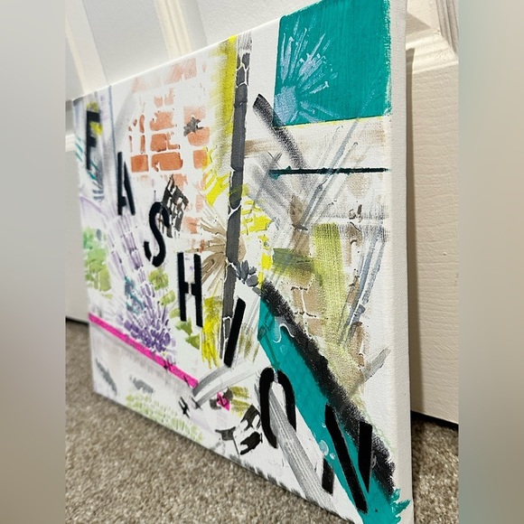 Original Art Abstract Street Art Style Fashion Acrylic on Canvas 11x14 - Picture 4 of 5